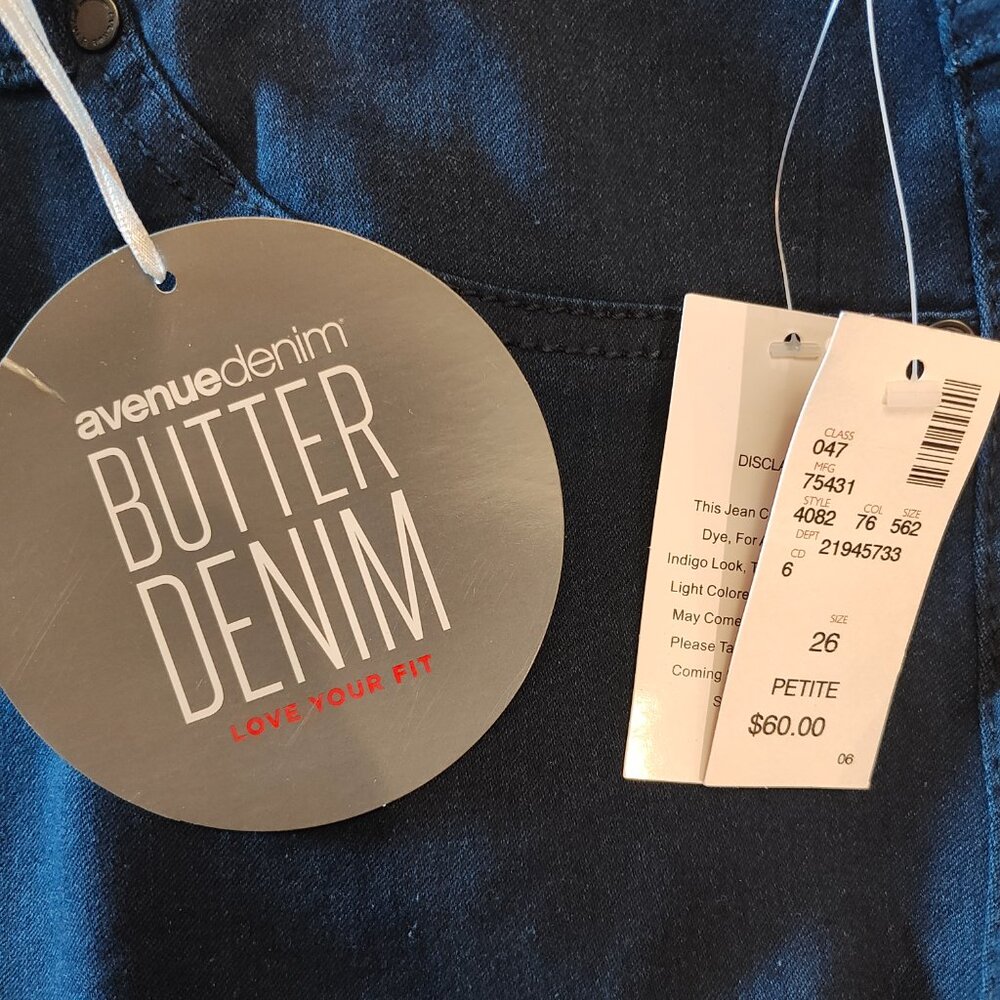Avenue Denim Butter Denim Skinny Leg Jeans, Size 26 Petite, New With Tags! - Picture 8 of 9